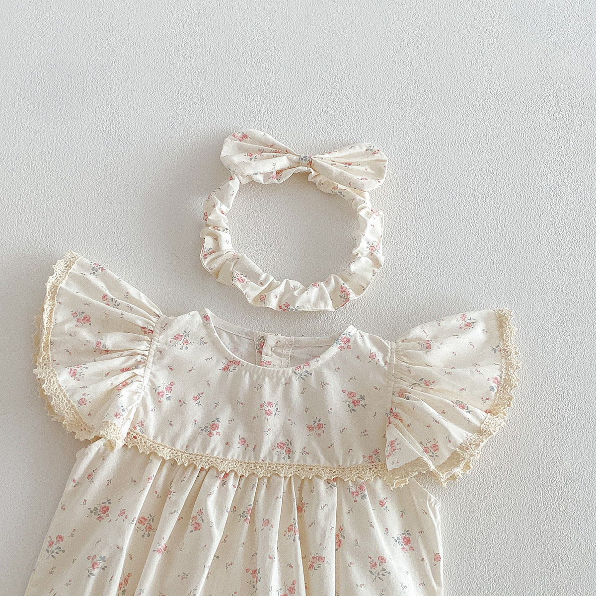 Preorder Twinning Edith Romper or Dress with Headwear