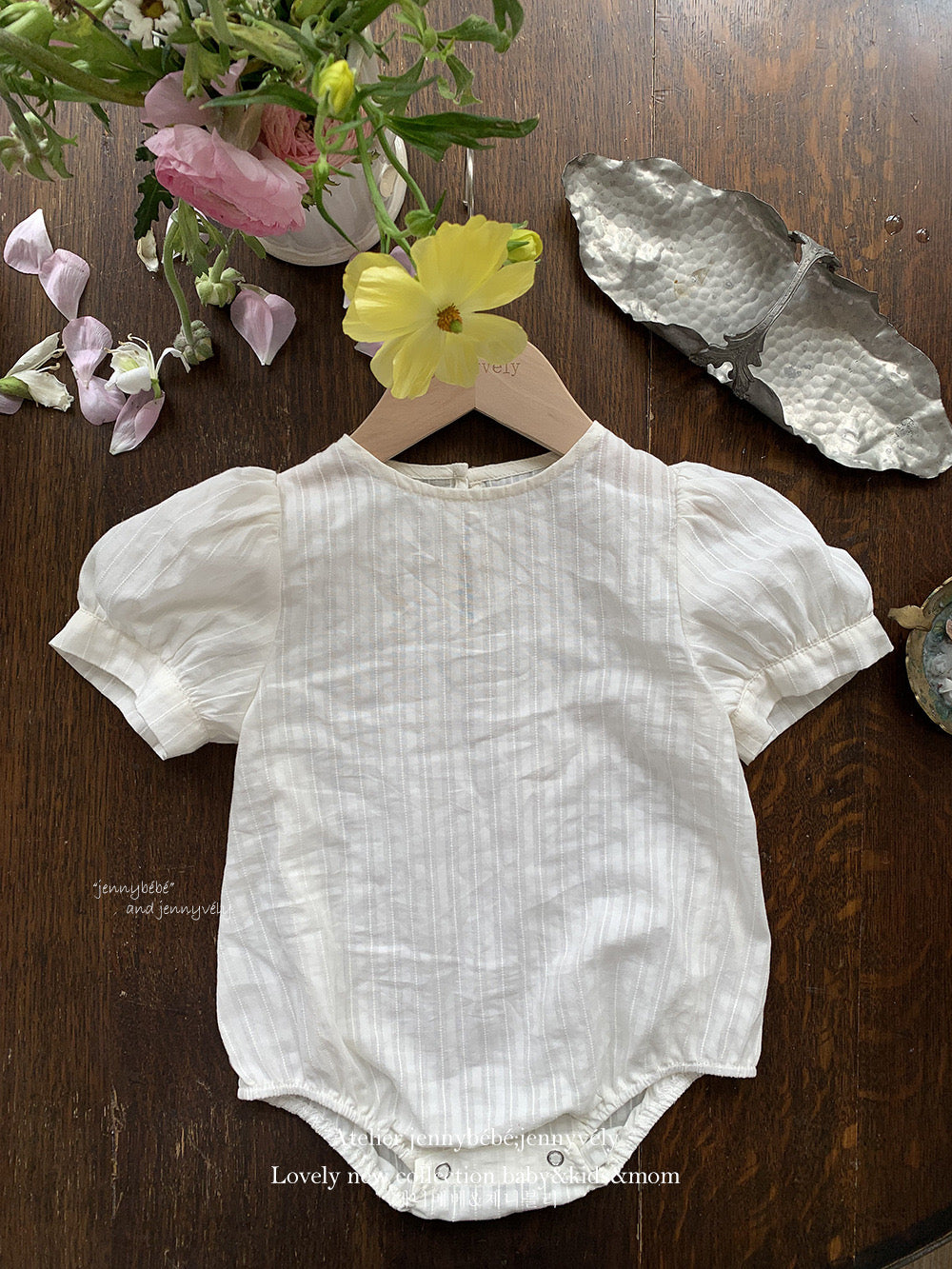 CHRISTENING FOR PREORDER Santina Romper & Detachable Gown