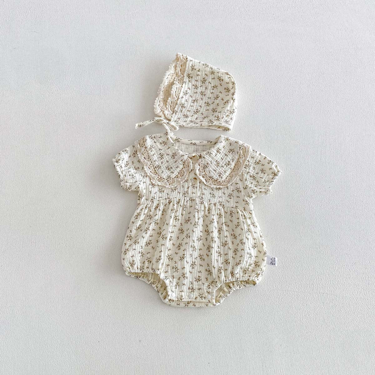 Preorder Infant Girls Ada Short Sleeves Romper & Hat