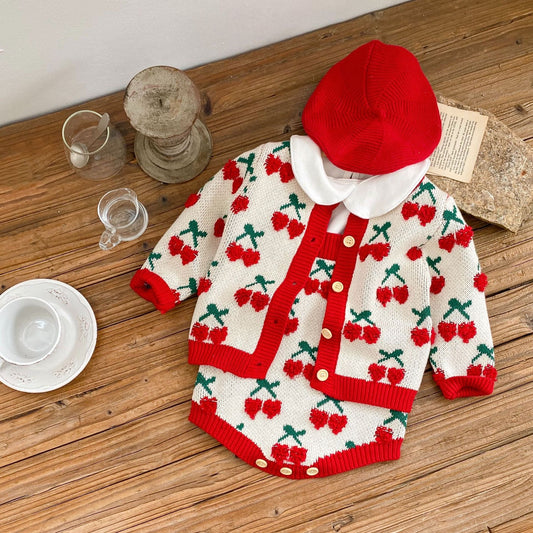 KNITS Cherie Romper & Cardigan