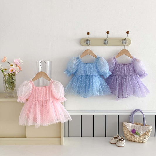 PREORDER Florence Polka Puffy Romper Celebrations