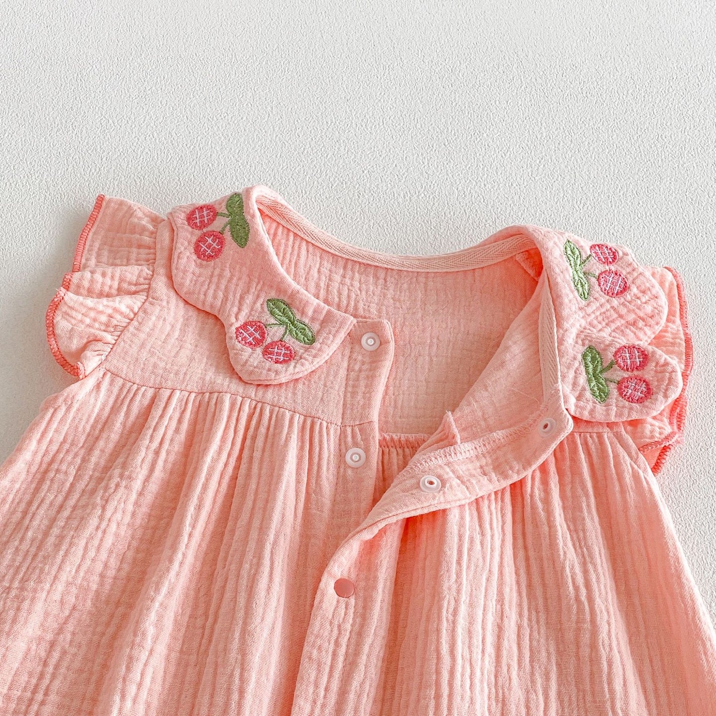 Preorder Infant Girls Cherry Shortalls