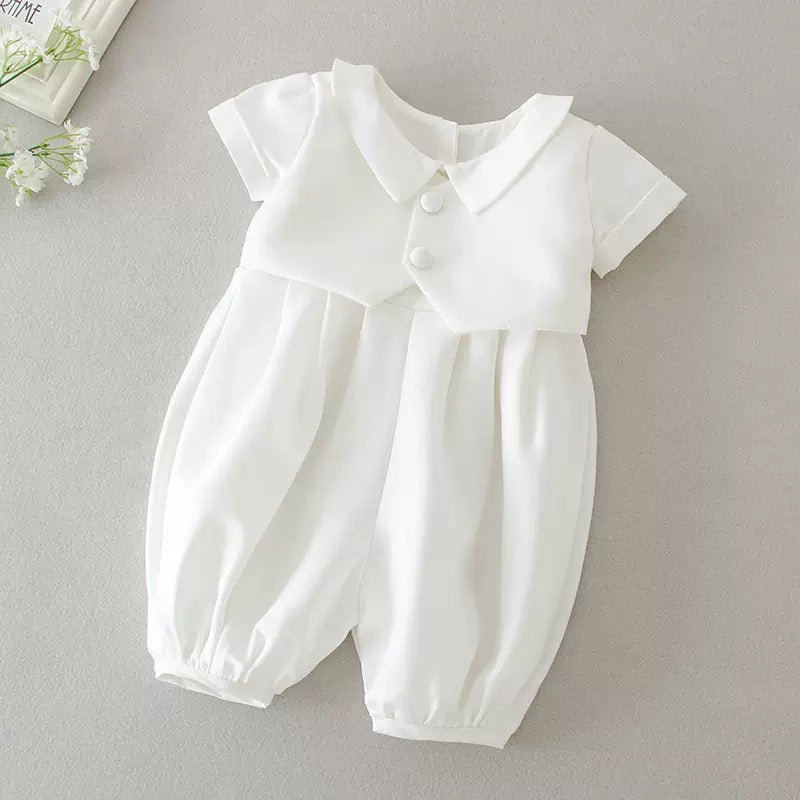 Christening for Baby Boy Preorder Damien Hat & Shortalls