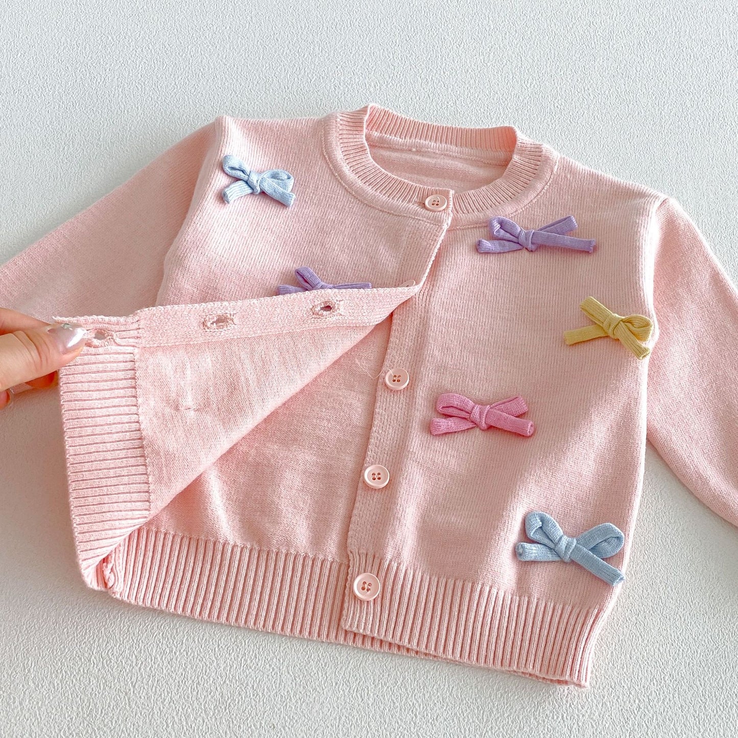 Christening Preorder Infant Girls Terry Knit Cardigan