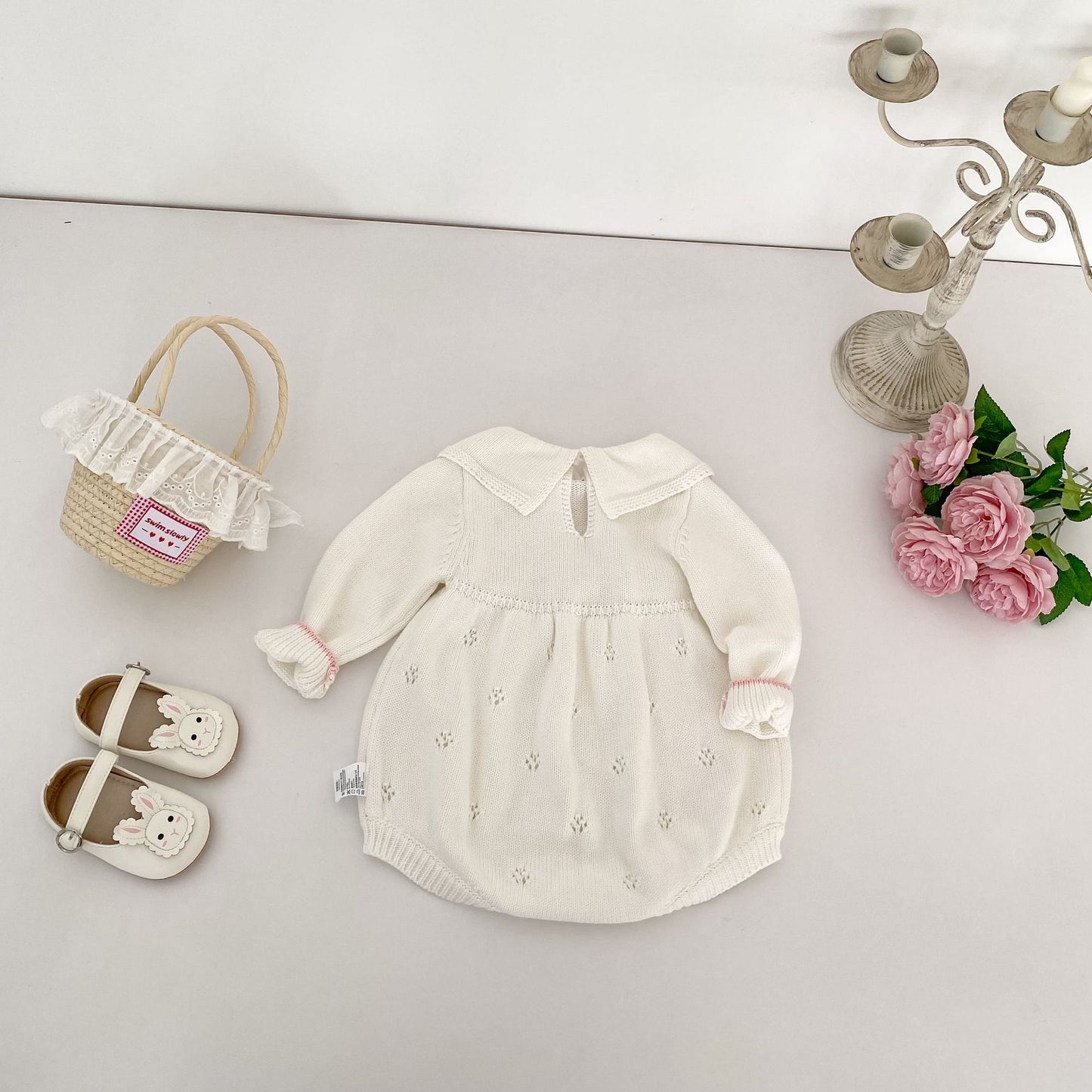Preorder Infant Girls Adrianna Knit Romper