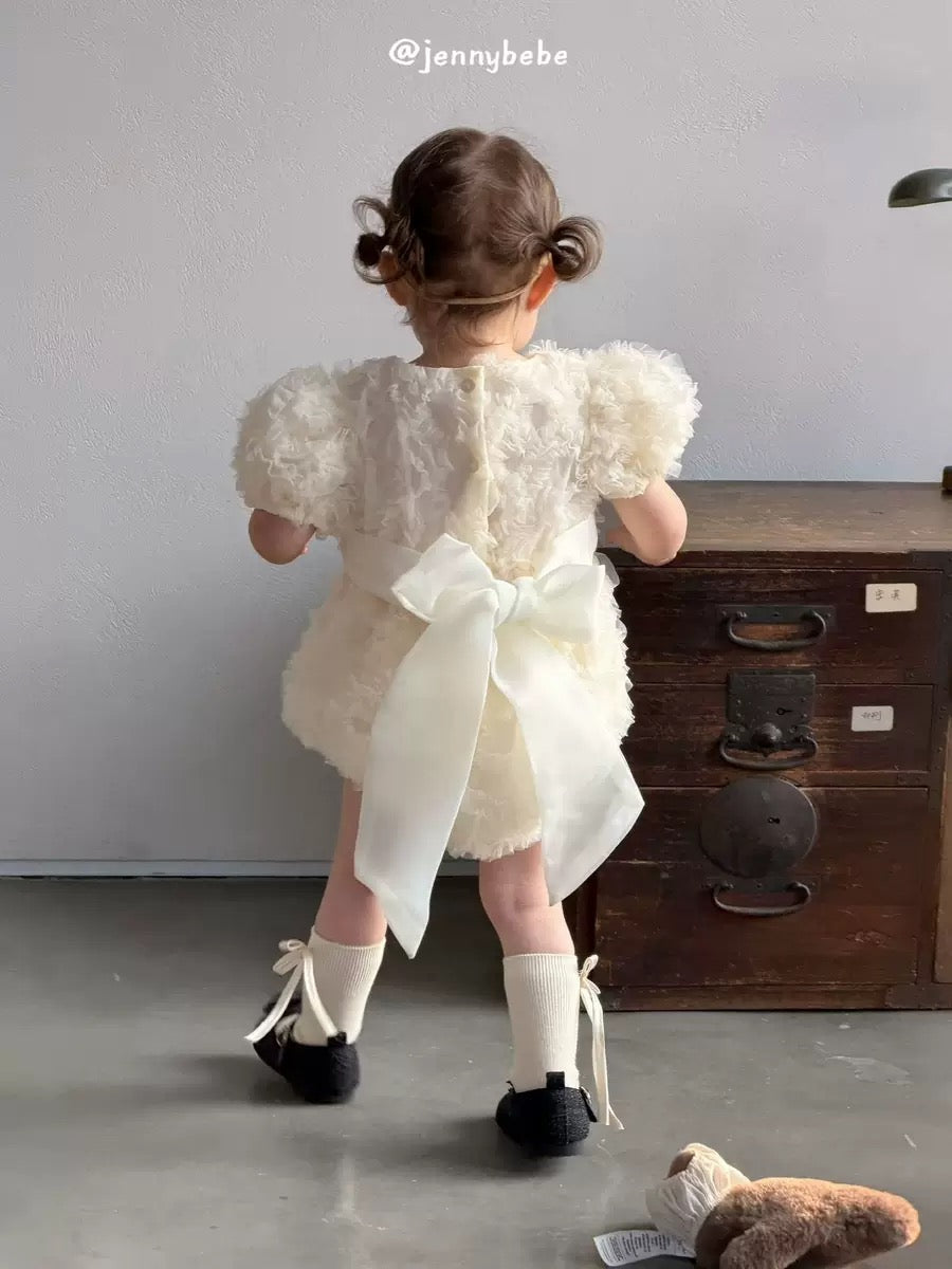 Preorder Infant & Girls Miara Christening Romper or Dress