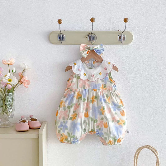 On Hand Suzy Shortalls & Headband for 6-12 months