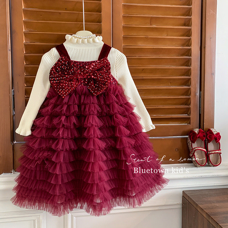 CHRISTMAS OOTD FOR PREORDER Shella Gown & Inner Long Tee