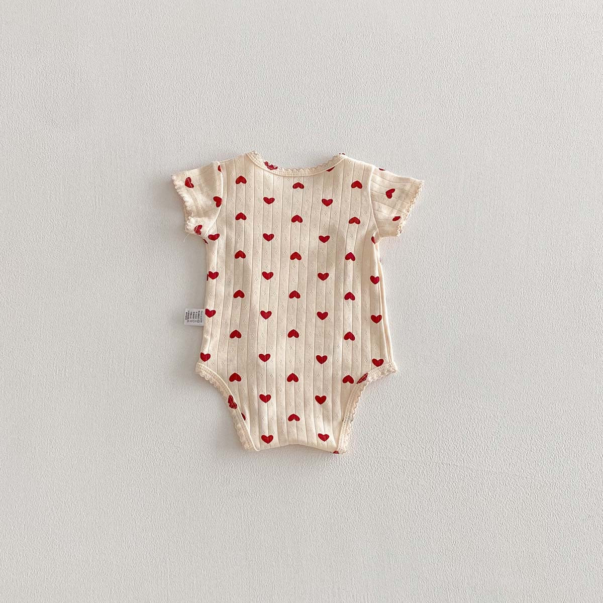 Mother’s Day Sale Micha Pointelle Wrap Onesie Red Hearts
