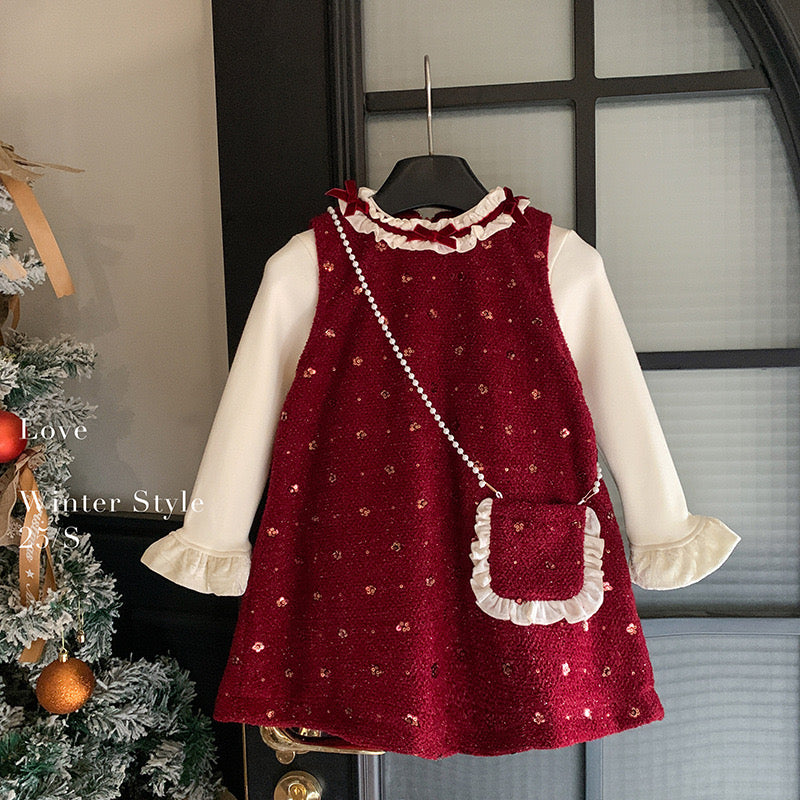 CHRISTMAS OOTD FOR PREORDER Chelsea Dress & Inner Long Tee