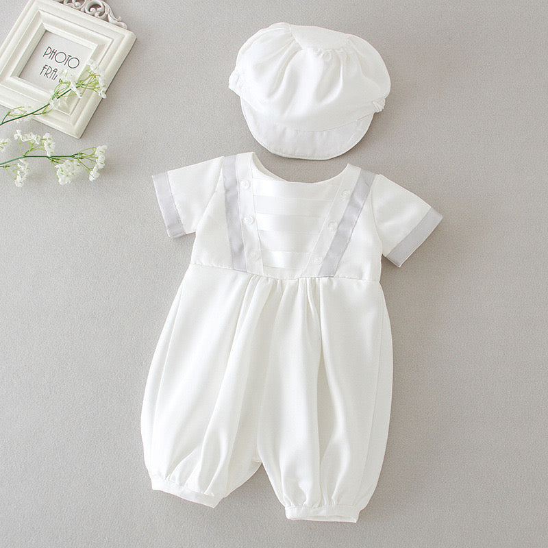Christening for Baby Boy Preorder Peter Hat & Shortalls