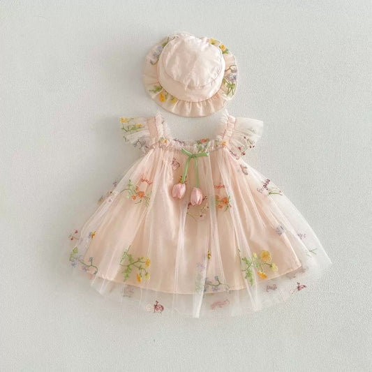 On Hand Parfait Flutter Dress & Hat