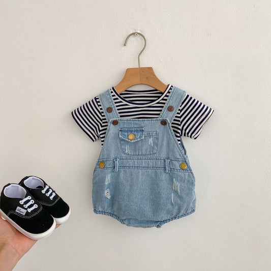 PREORDER COLBIE INNER & DENIM ROMPER INFANT BOYS
