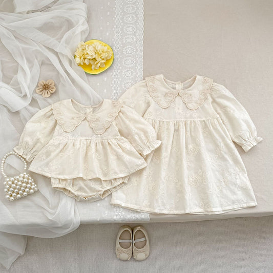 PREORDER TWINNING Quincy Long Sleeved Romper or Dress