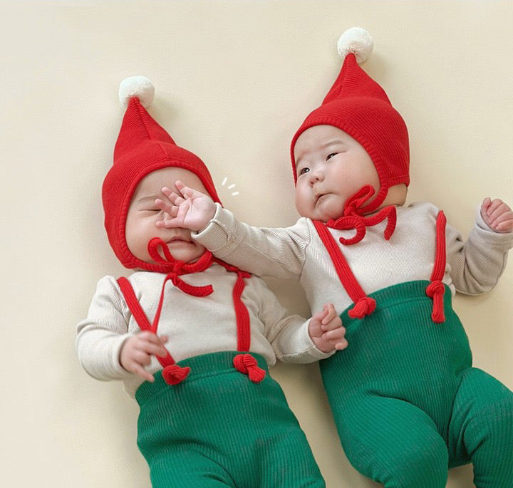 Preorder for Christmas Baby Santa or Baby Rudolph Jumpsuit & Hat