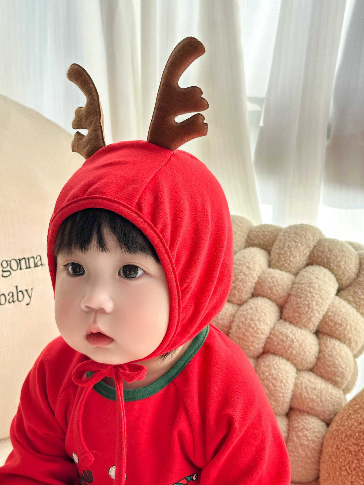 Preorder for Christmas Holiday Claus Reindeer Romper & Hat