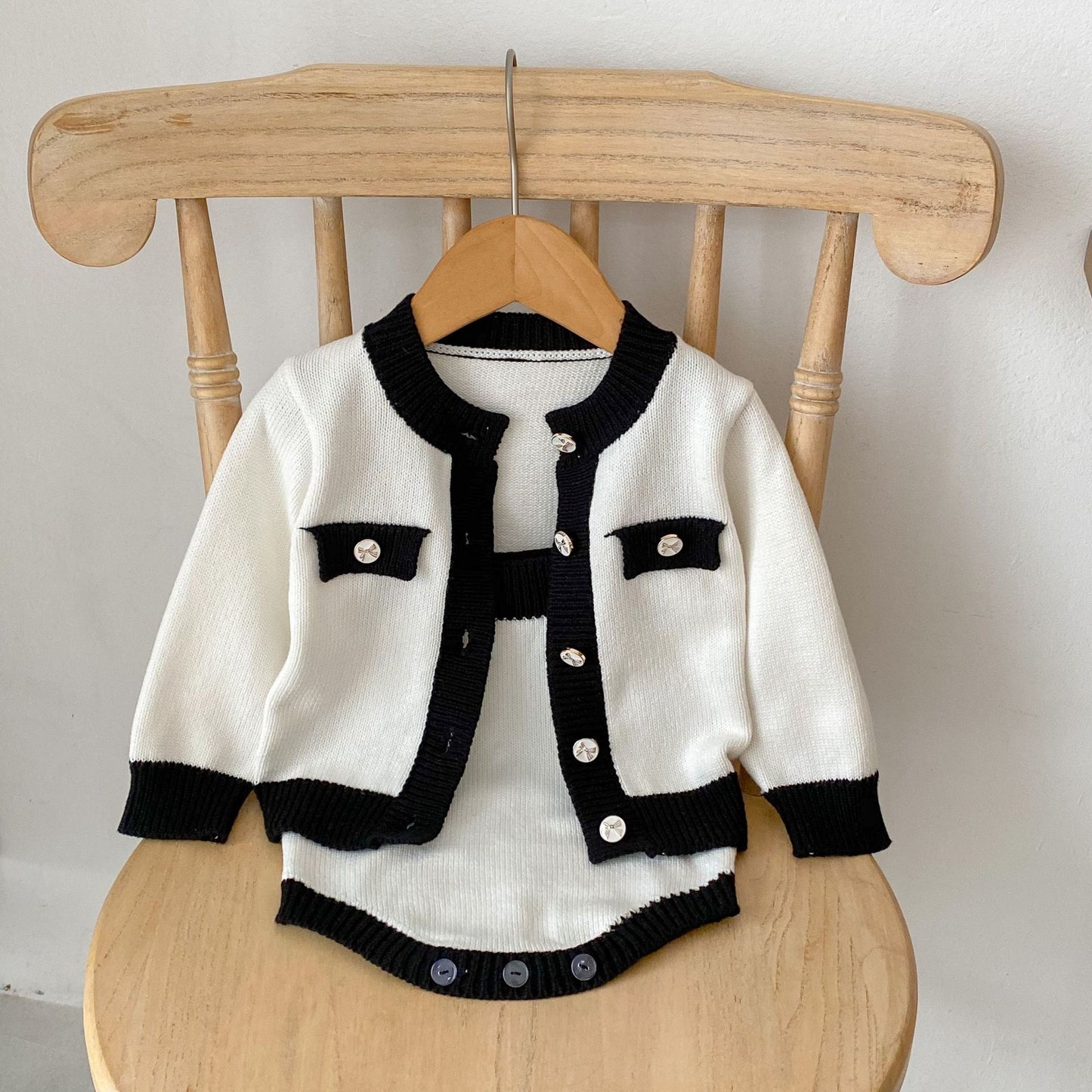 On Hand Chanelle Knitted Cardigan & Romper