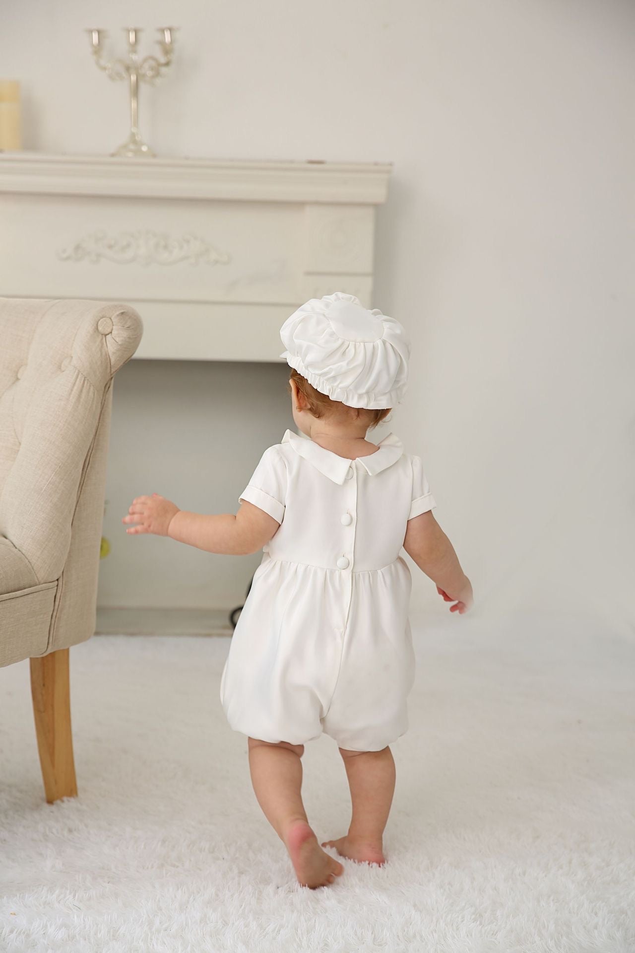Christening for Baby Boy Preorder Damien Hat & Shortalls