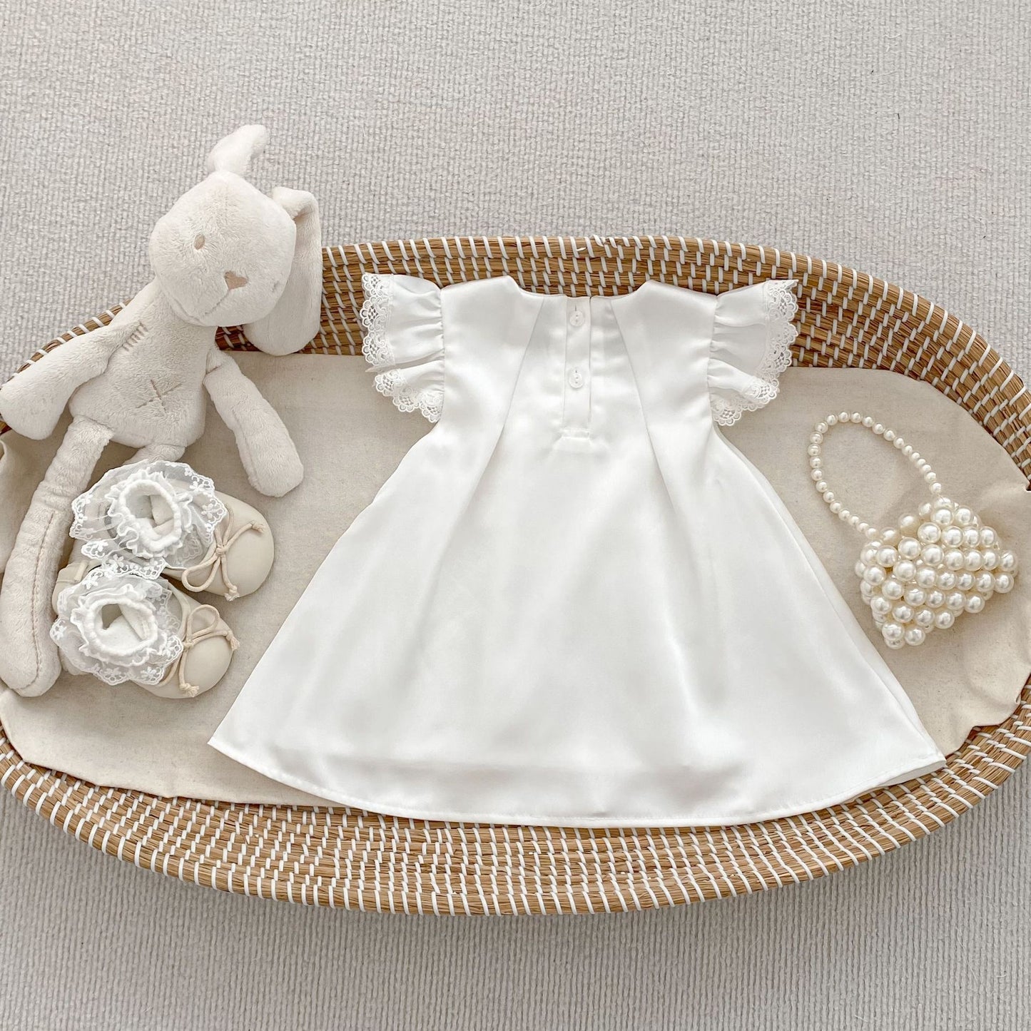 Preorder Twinning Girls Emma Romper or Dress for Christening