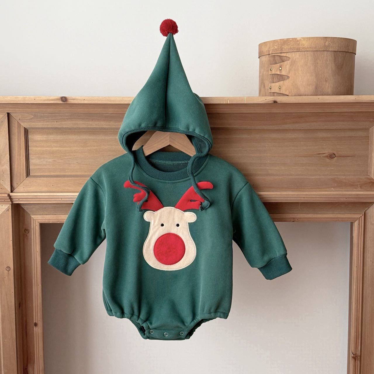 CHRISTMAS OOTD FOR PREORDER Isaiah Romper & Hat