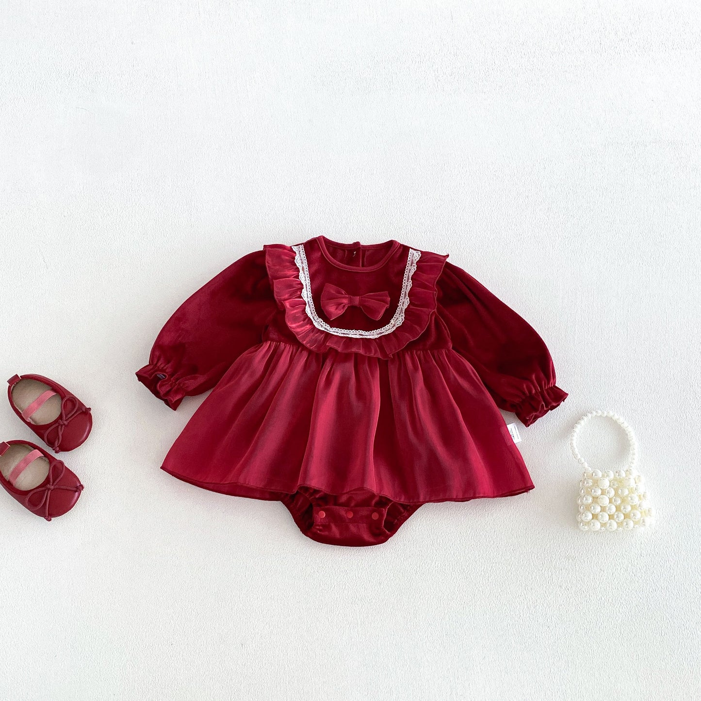 Preorder Infant Girls Clemence Velvet Romper