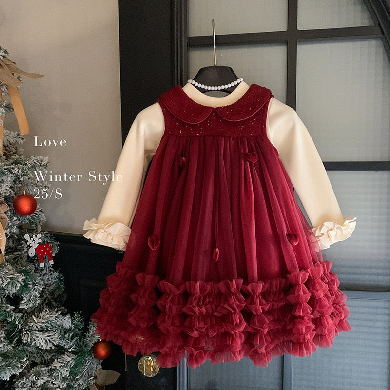 CHRISTMAS OOTD FOR PREORDER Lora Christmas Gown and Inner Long Tee