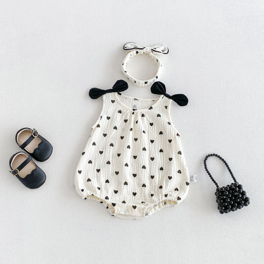 On Hand Cassia Romper & Headband for 0-6 months