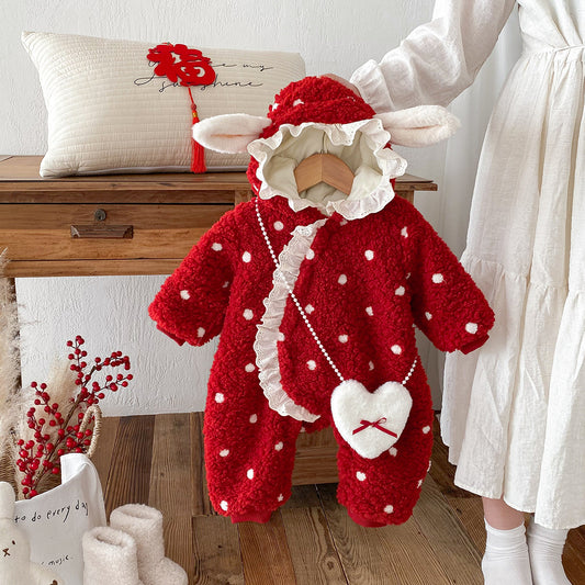 CHRISTMAS OOTD FOR PREORDER Aisha Fleece Bodysuit