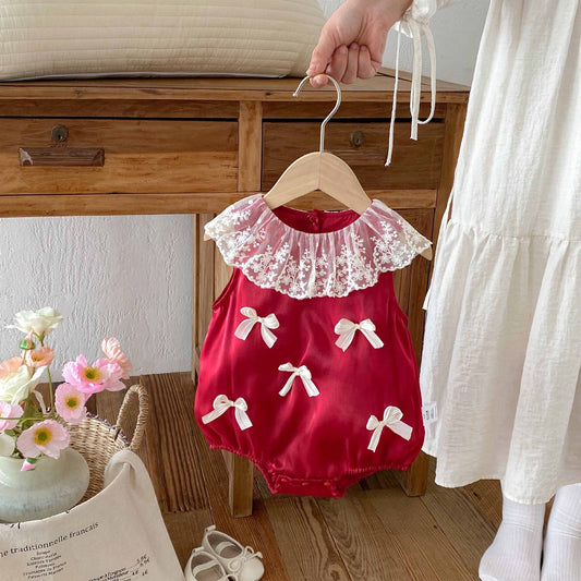CHRISTMAS OOTD FOR PREORDER Shelly Bow Romper