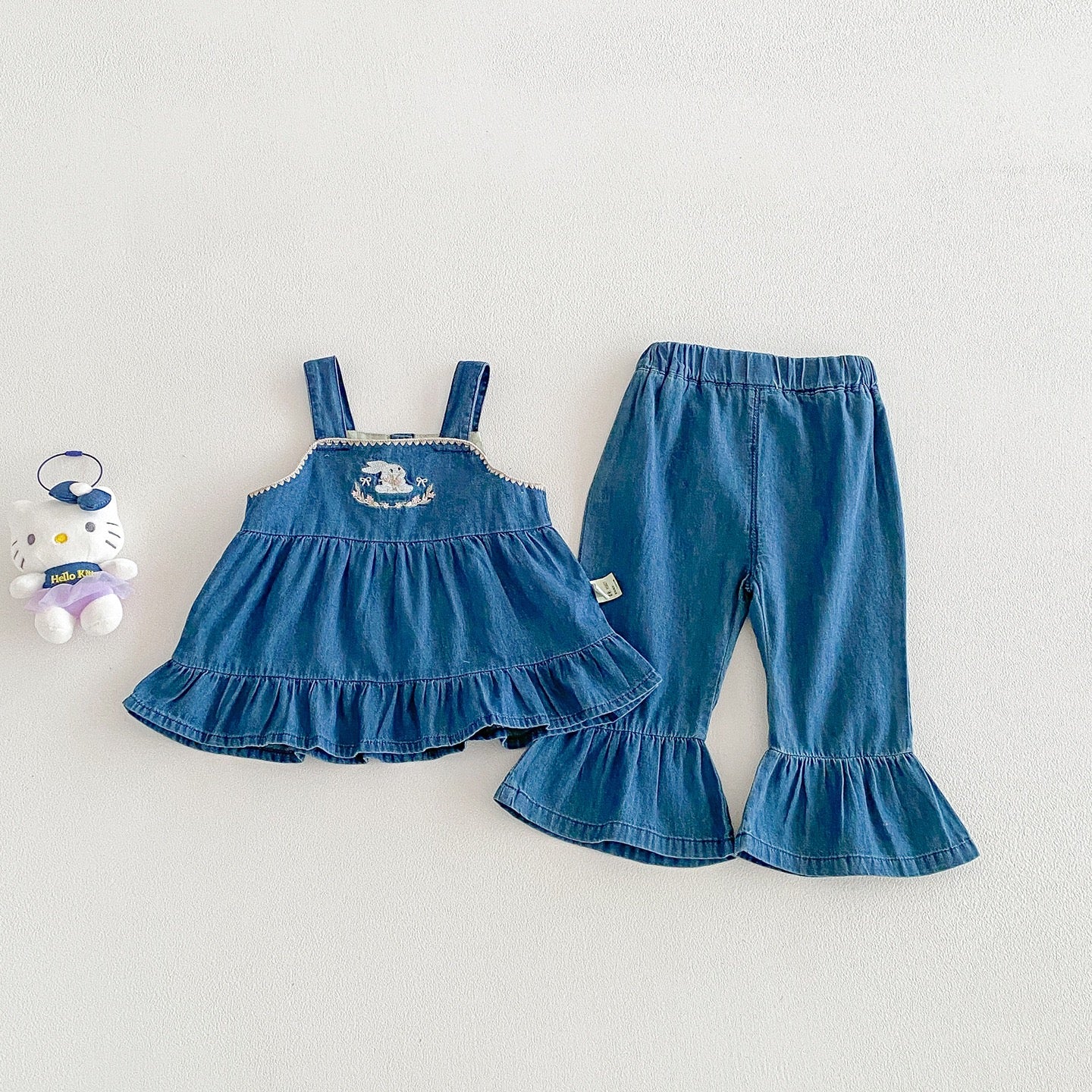 Preorder Kitty Denim Blouse & Pants
