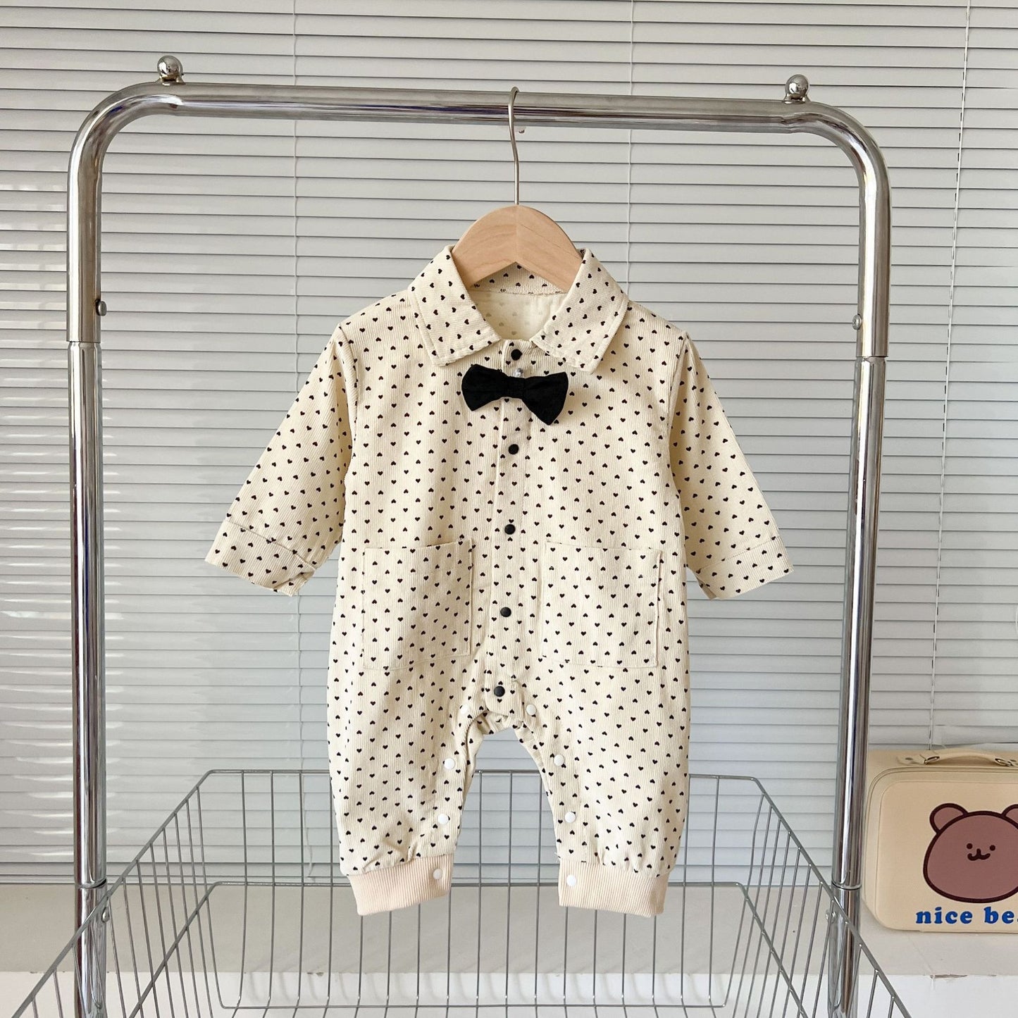 PREORDER Henry Bowtie Corduroy Bodysuit Infant Boys