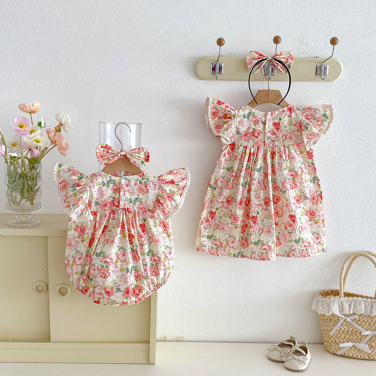 Preorder Twinning Lulu Romper or Dress with Headwear