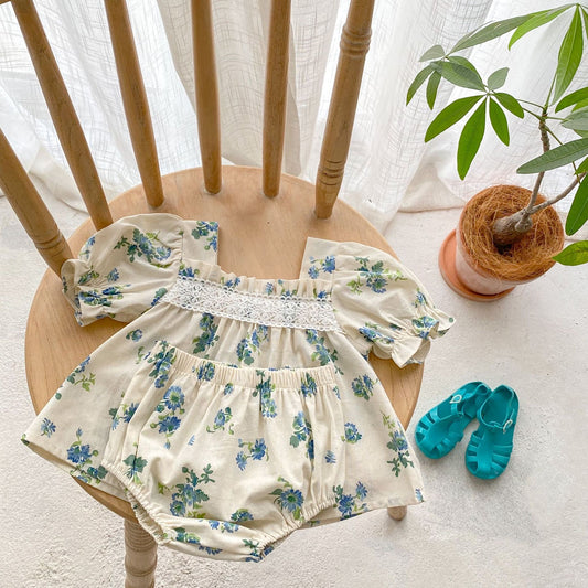 Bleu Top & Bloomers
