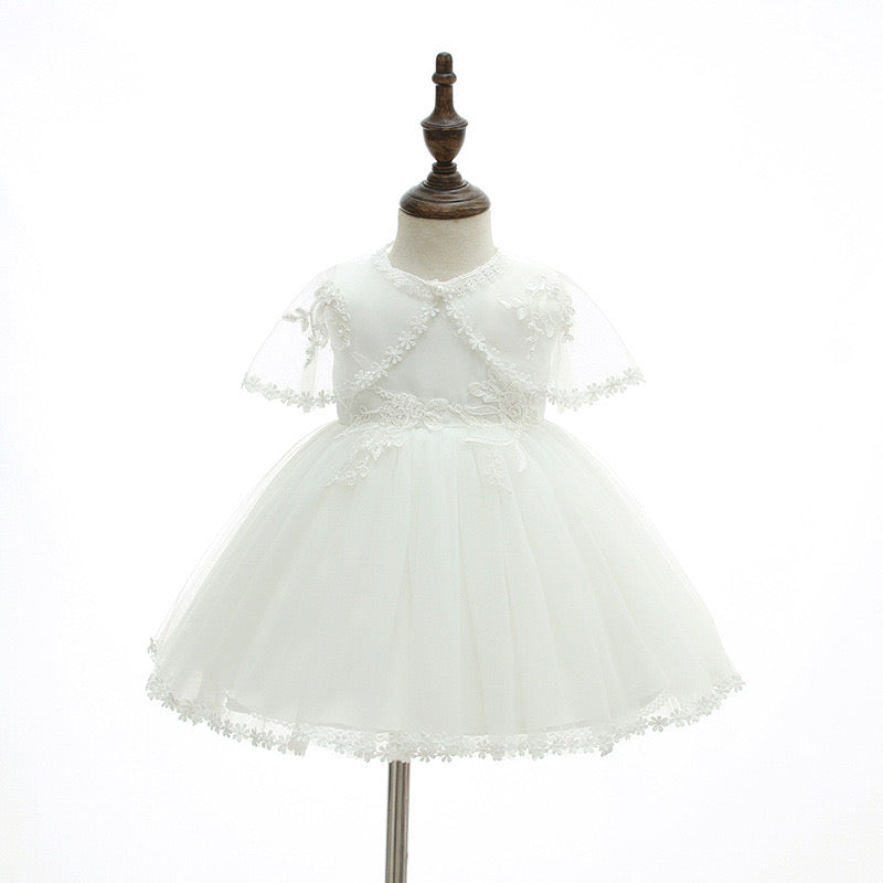 Christening for Preorder Beth Dress, Poncho & Hat