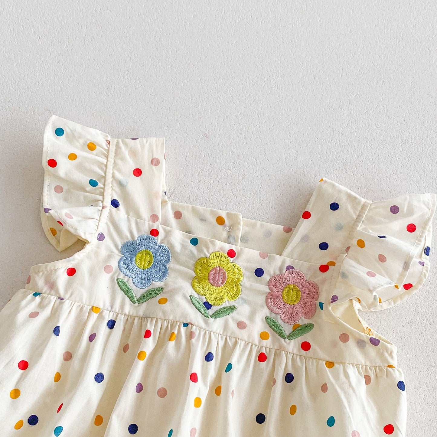 Mother's Day Sale Tabitha Rainbow Polka Romper