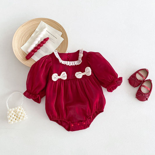 CHRISTMAS OOTD FOR PREORDER Wallis Long Sleeved Romper