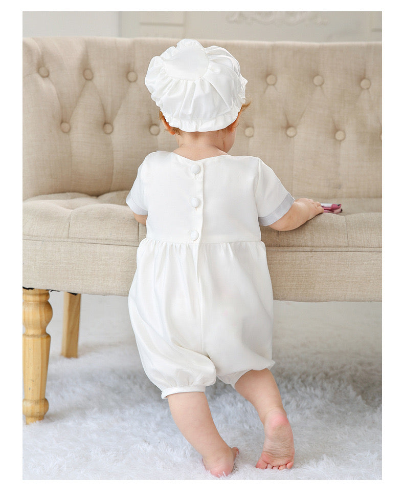 Christening for Baby Boy Preorder Peter Hat & Shortalls