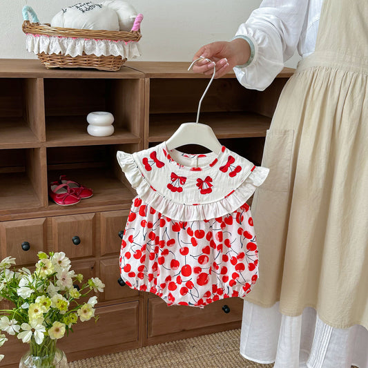 Preorder Infant Girls Cherries Romper