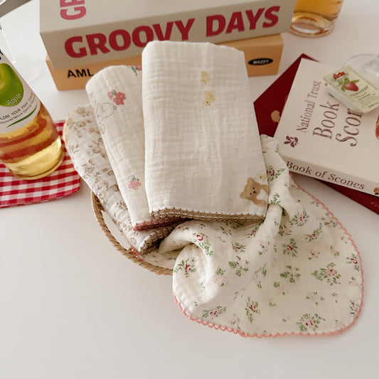 NURSERY Joyful Blooms Chiffon 4 Piece Towel (6)