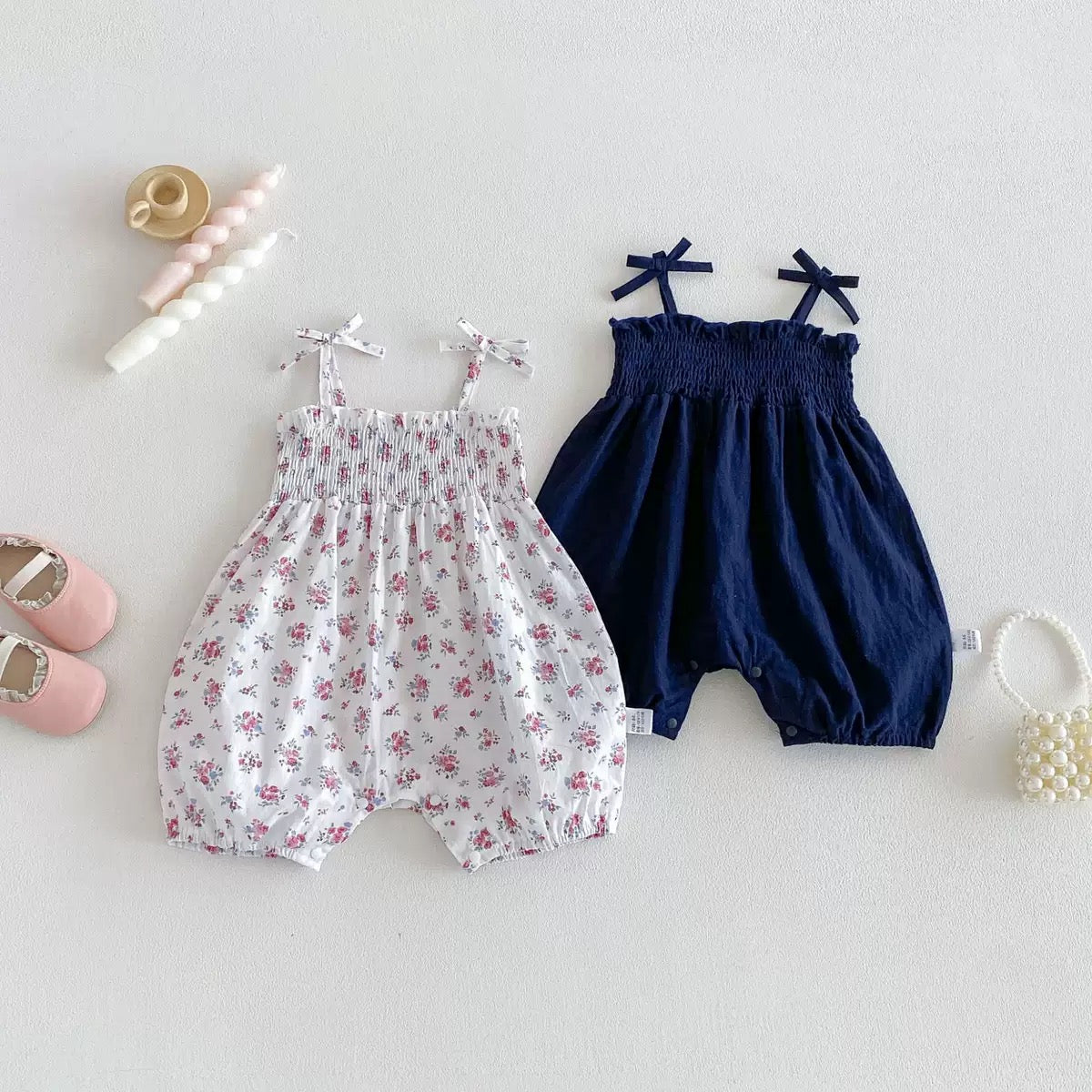 August Sale Shaira Smocking Shortalls