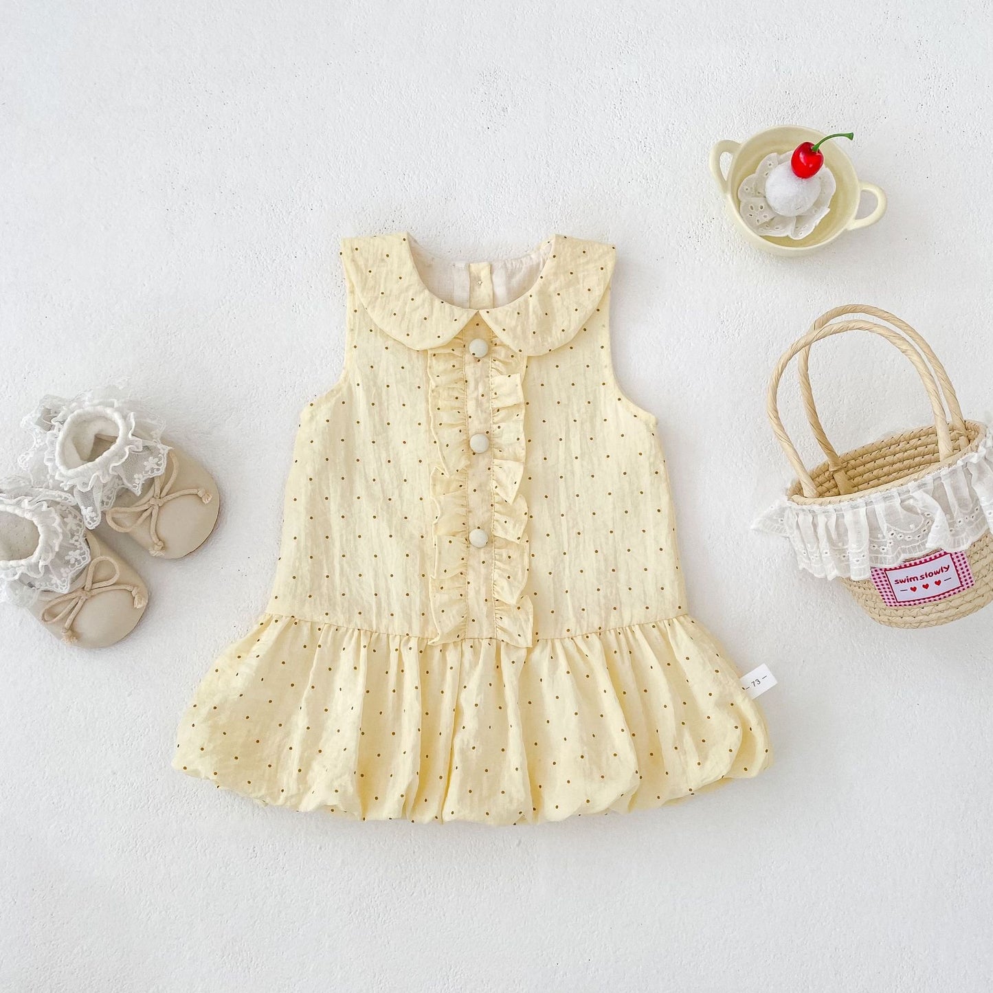 Preorder Infant Girls Callie Polkadot Romper