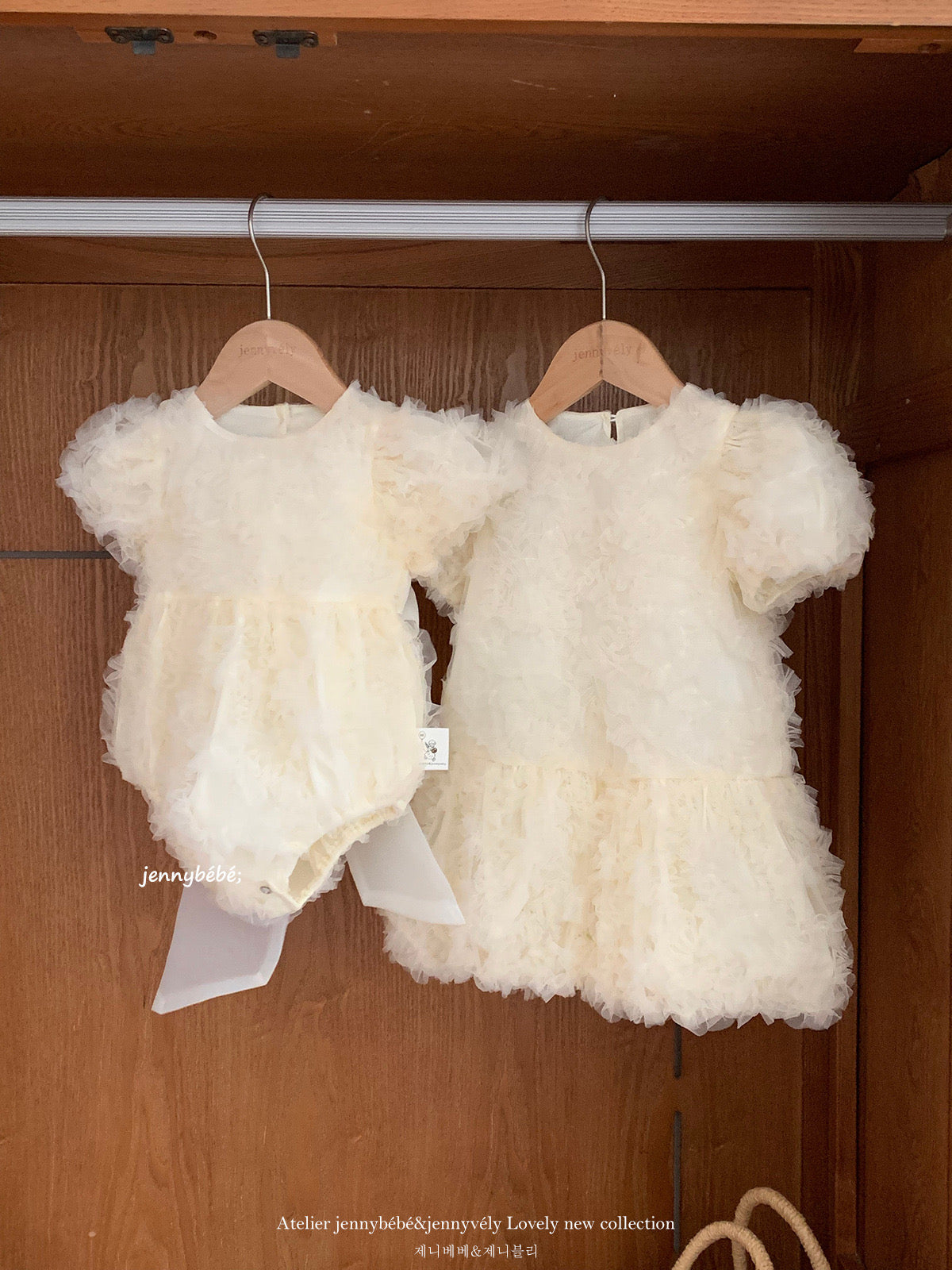 Preorder Infant & Girls Miara Christening Romper or Dress