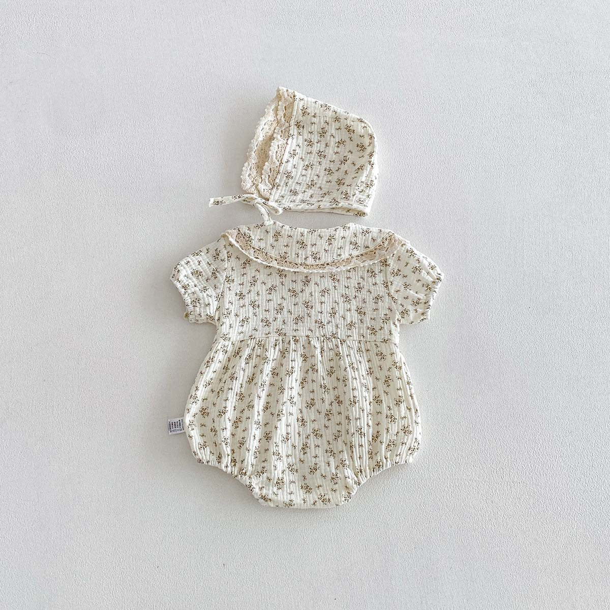 Preorder Infant Girls Ada Short Sleeves Romper & Hat
