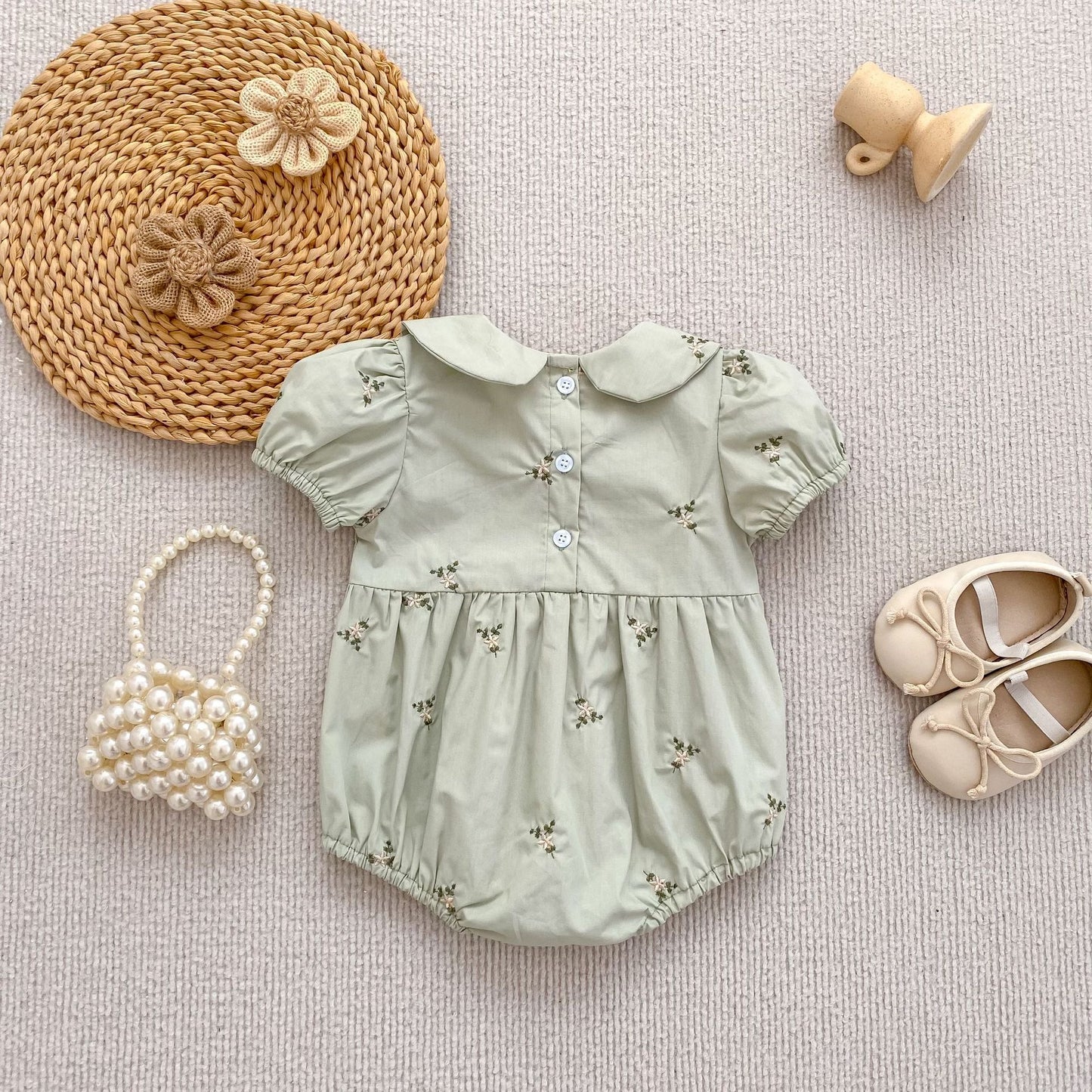 On Hand Gretchen Romper in 6-12 months