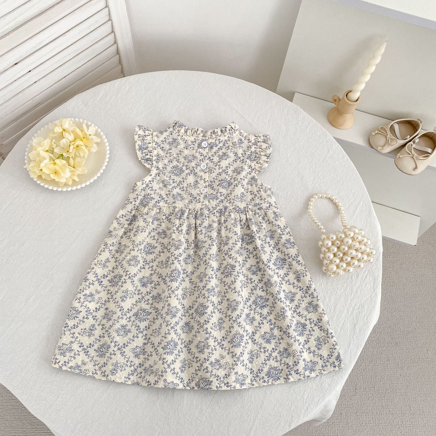 On Hand Martha Swiss Dot Dress