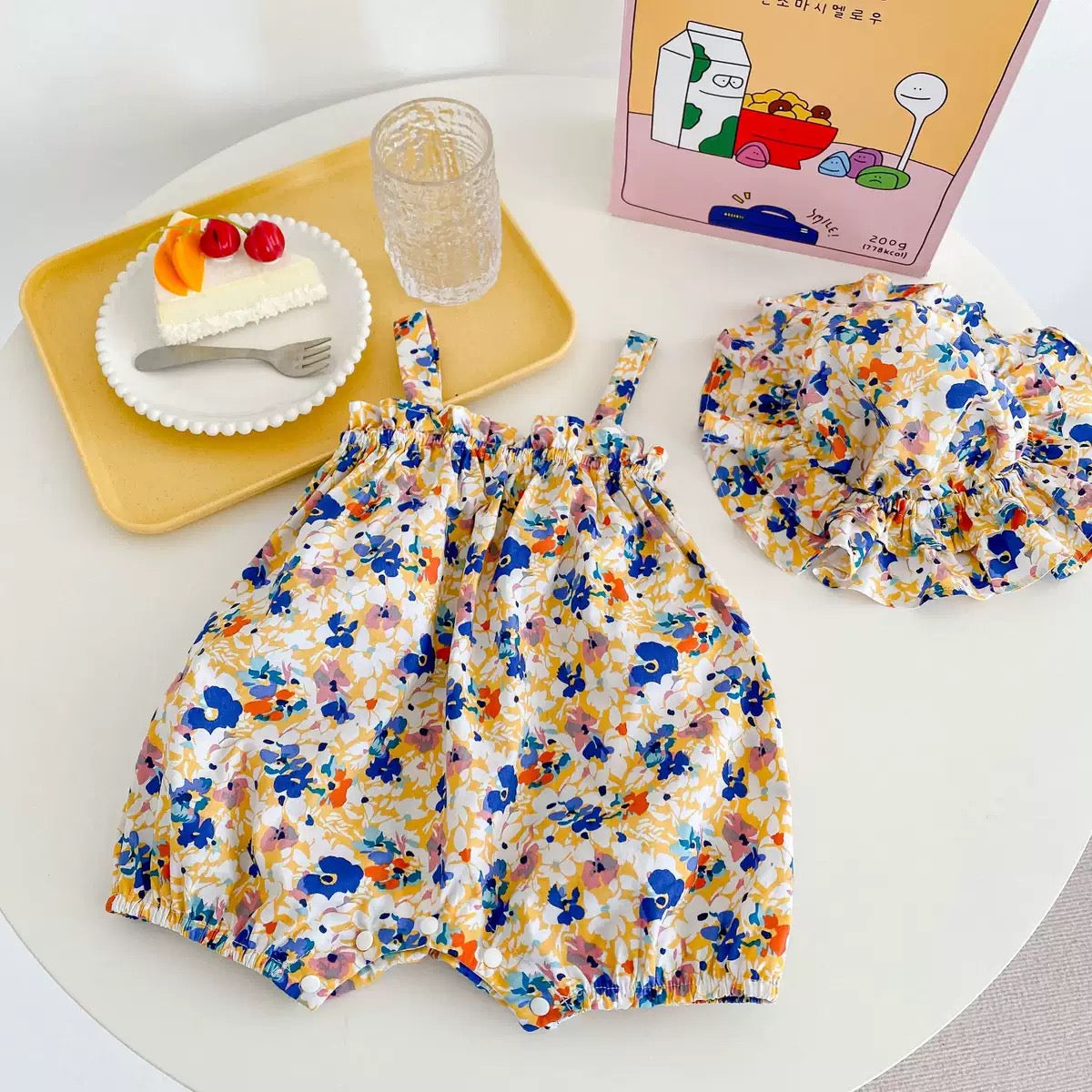 Preorder Infant Girls Merida Shortalls & Hat