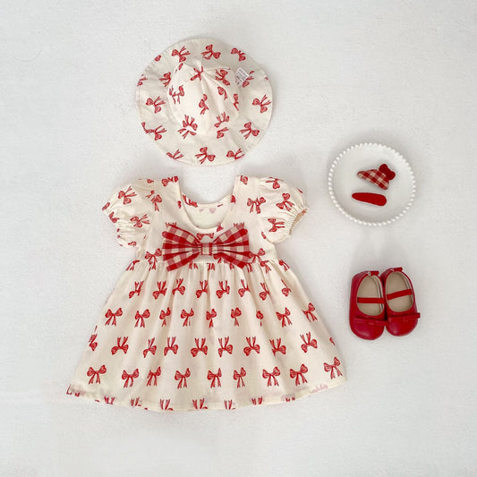 Preorder Infant Girls Ribbonette Dress & Hat