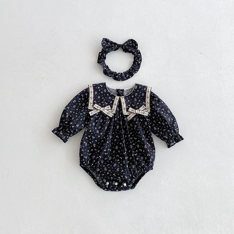 On Hand Amabel Romper & Hat in 0-6 months