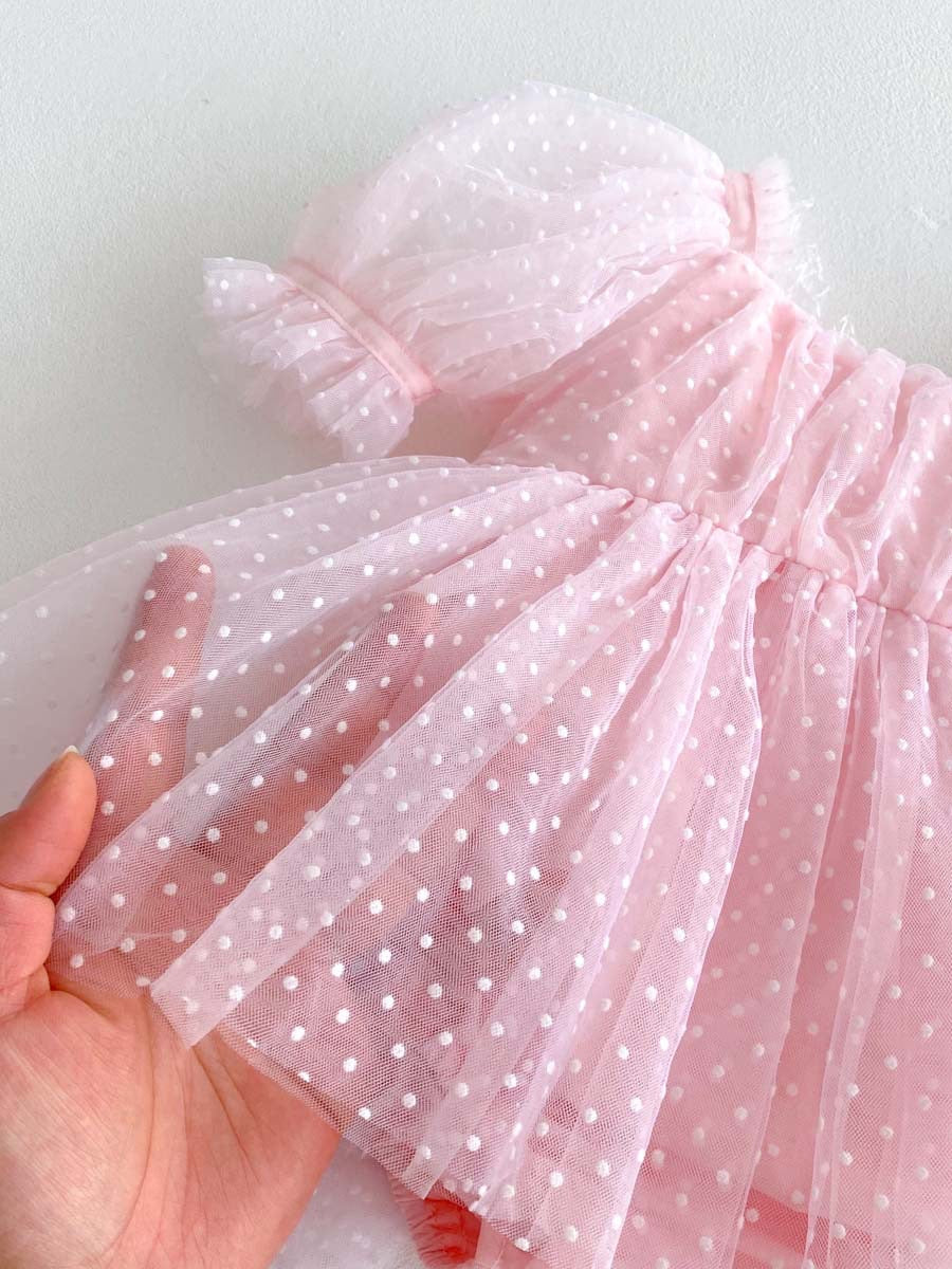 PREORDER Florence Polka Puffy Romper Celebrations