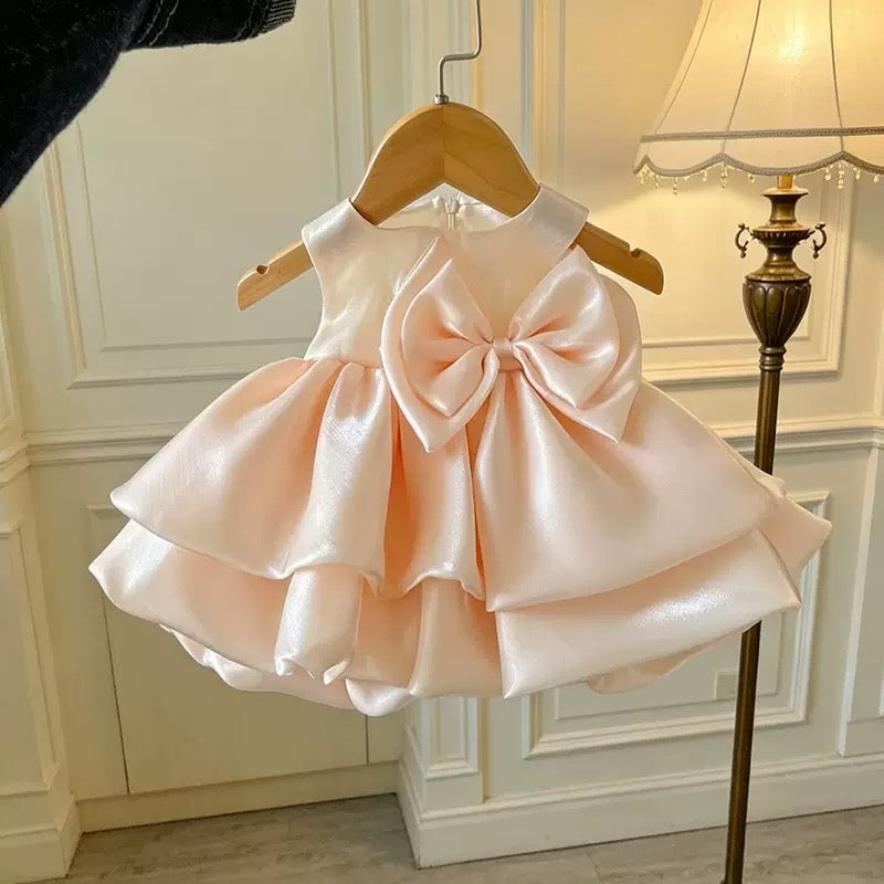 Preorder Infant Girls Noemi Celebration Dress in Peach